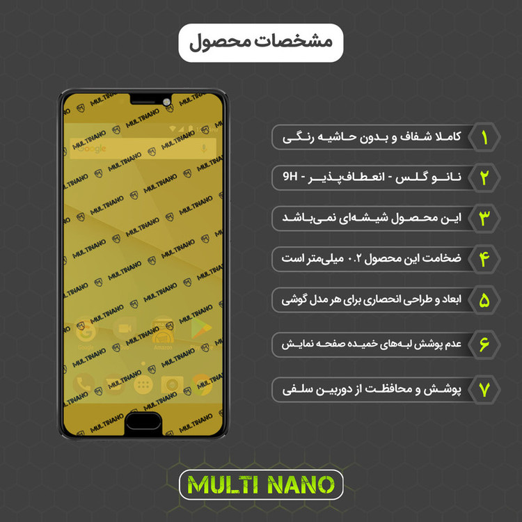 محافظ صفحه نمایش مولتی نانو مدل X-SFL مناسب برای گوشی موبایل بلو Life One X3 به همراه برچسب پوششی