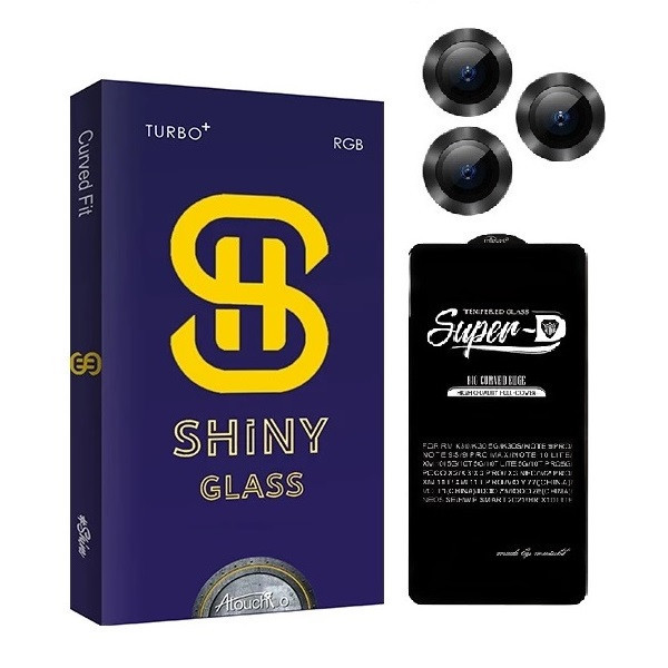 محافظ صفحه نمایش آتوچبو مدل Shiny SuperD مناسب برای گوشی موبایل سامسونگ Galaxy A24 به همراه محافظ لنز دوربین