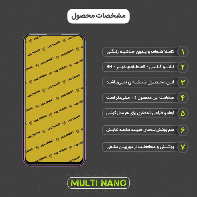 محافظ صفحه نمایش مولتی نانو مدل X-S2N مناسب برای گوشی موبایل ویوو Y17 بسته دو عددی
