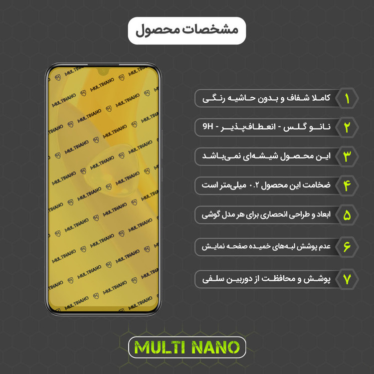 محافظ صفحه نمایش مولتی نانو مدل X-SFC مناسب برای گوشی موبایل هوآوی Nova 8 SE 4G به همراه برچسب پوششی