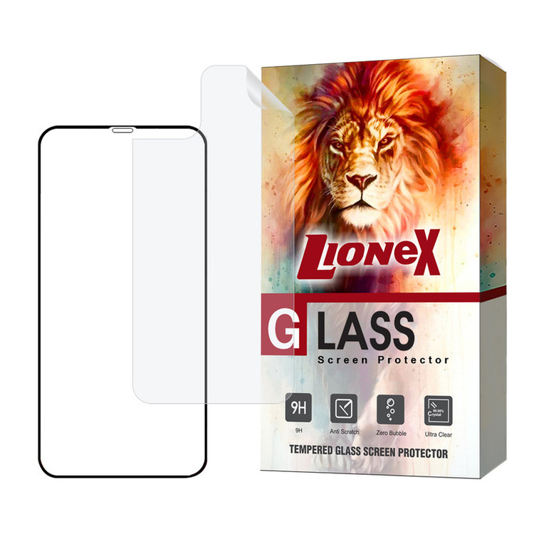 محافظ صفحه نمایش لایونکس مدل FUNABKLI مناسب برای گوشی موبایل اپل iPhone 11 Pro Max به همراه محافظ پشت گوشی