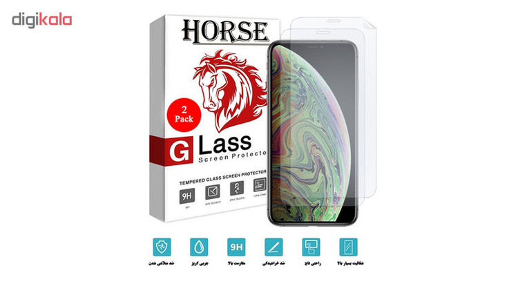 محافظ صفحه نمایش هورس مدل FSN مناسب برای گوشی موبایل اپل iPhone XS Max بسته دو عددی