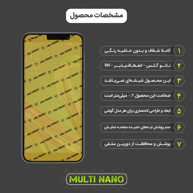 محافظ صفحه نمایش مولتی نانو مدل X-SFC مناسب برای گوشی موبایل ایسوس Zenfone Live L1 / ZA550KL به همراه برچسب پوششی