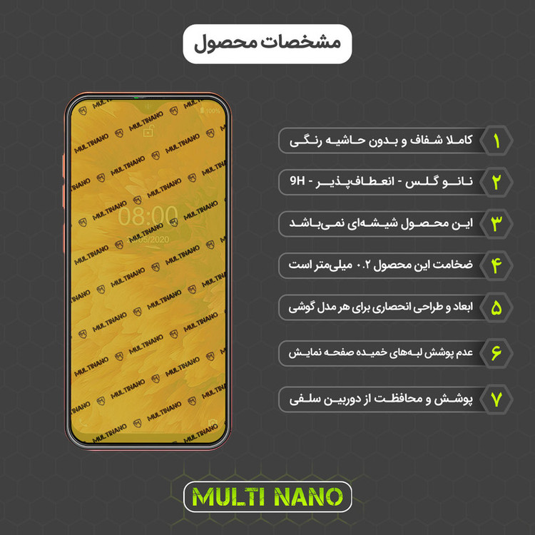 محافظ صفحه نمایش مولتی نانو مدل X-S1N مناسب برای گوشی موبایل یولفون Note 8P
