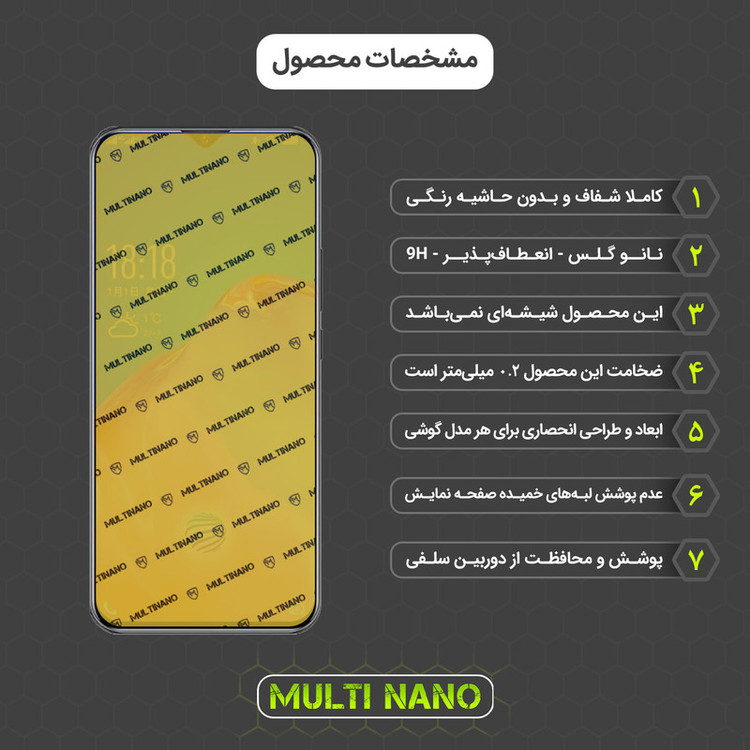 محافظ صفحه نمایش مولتی نانو مدل X-S1N مناسب برای گوشی موبایل جیونی K30 Pro
