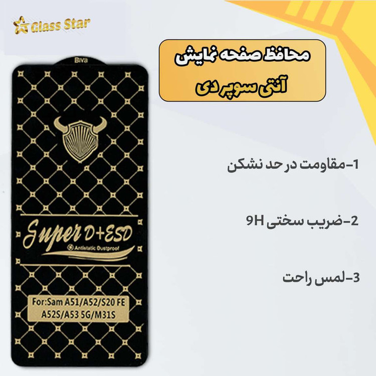 محافظ صفحه نمایش گلس استار مدل DUSTPROOFS مناسب برای گوشی موبایل سامسونگ Galaxy A23 4G