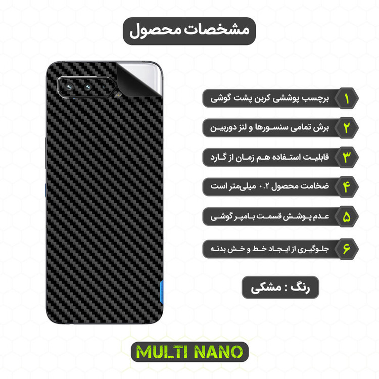 برچسب پوششی مولتی نانو مدل X-F1C مناسب برای گوشی موبایل ایسوس ROG Phone 5