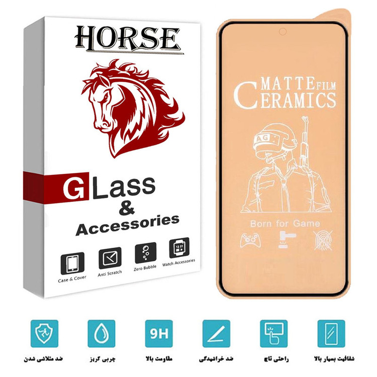 محافظ صفحه نمایش سرامیکی مات هورس مدل CMT مناسب برای گوشی موبایل شیائومی Redmi Note 12 Pro Plus