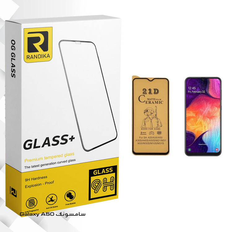 محافظ صفحه نمایش سرامیکی راندیکا مدل GLD مناسب برای گوشی موبایل سامسونگ Galaxy A50