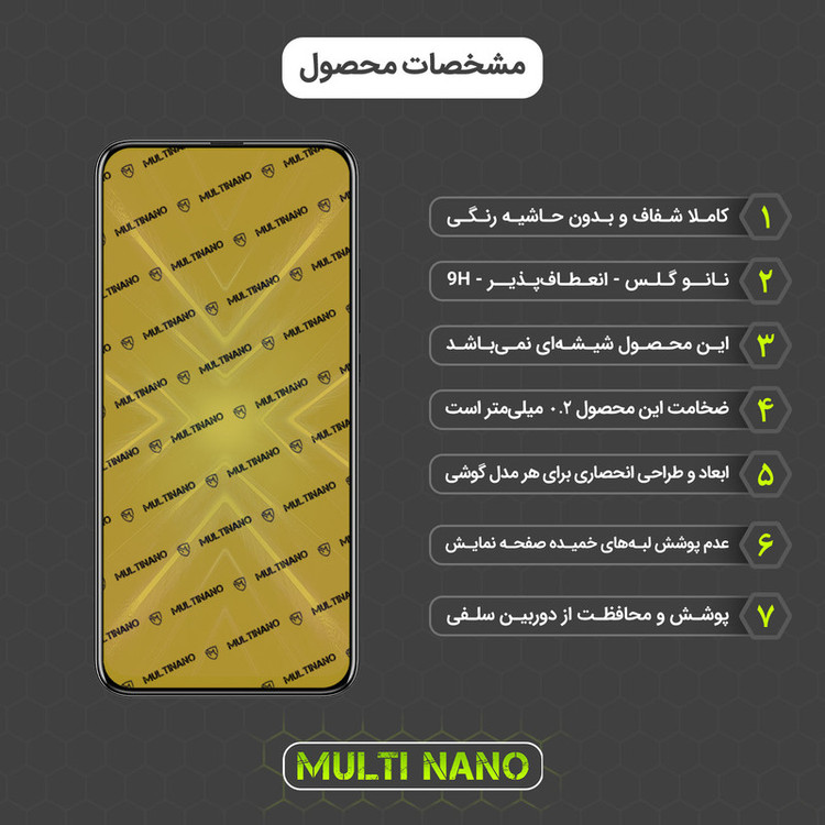 محافظ صفحه نمایش مولتی نانو مدل X-SFG مناسب برای گوشی موبایل آنر 9X به همراه برچسب پوششی