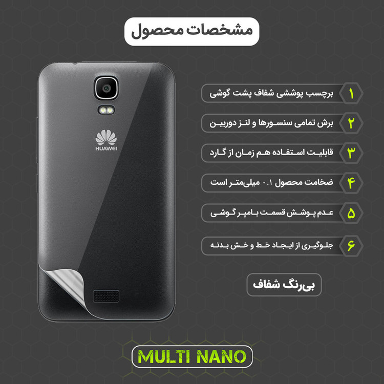 محافظ صفحه نمایش مولتی نانو مدل X-SFT مناسب برای گوشی موبایل هوآوی Ascend Y360 به همراه محافظ پشت