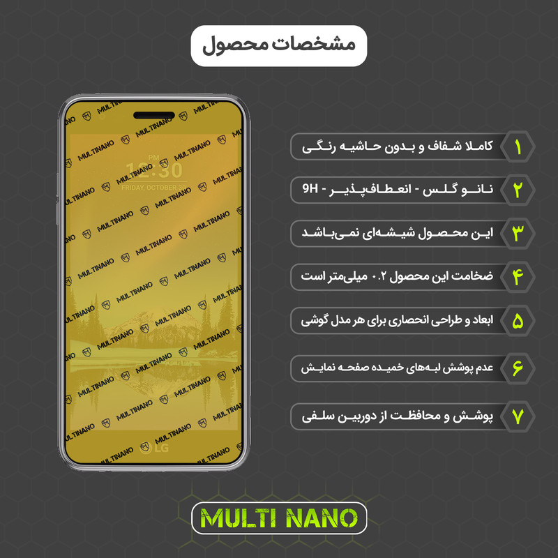 محافظ صفحه نمایش مولتی نانو مدل X-SFT مناسب برای گوشی موبایل ال جی K7 2017به همراه محافظ پشت
