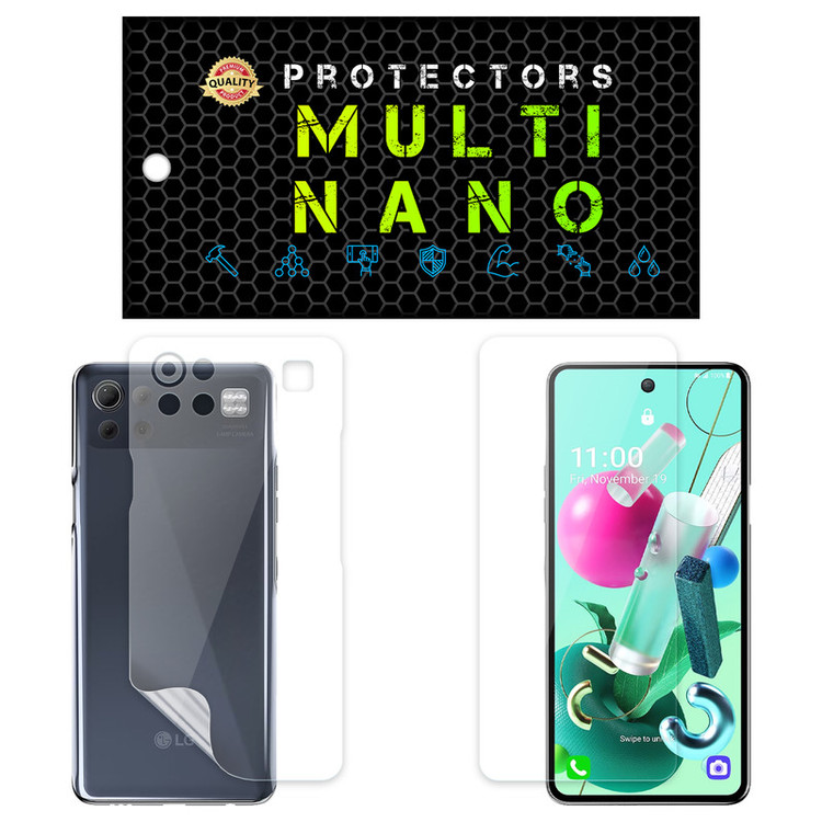 محافظ صفحه نمایش مولتی نانو مدل X-SFT مناسب برای گوشی موبایل ال جی K92 5G به همراه محافظ پشت
