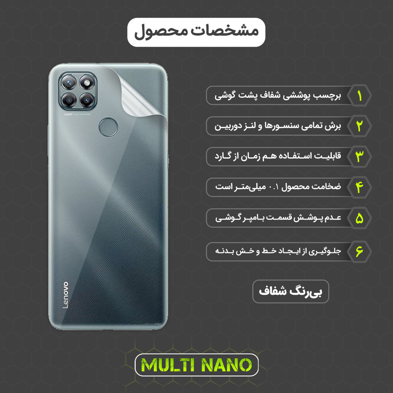 محافظ صفحه نمایش مولتی نانو مدل X-SFT مناسب برای گوشی موبایل لنوو K12 Pro به همراه محافظ پشت