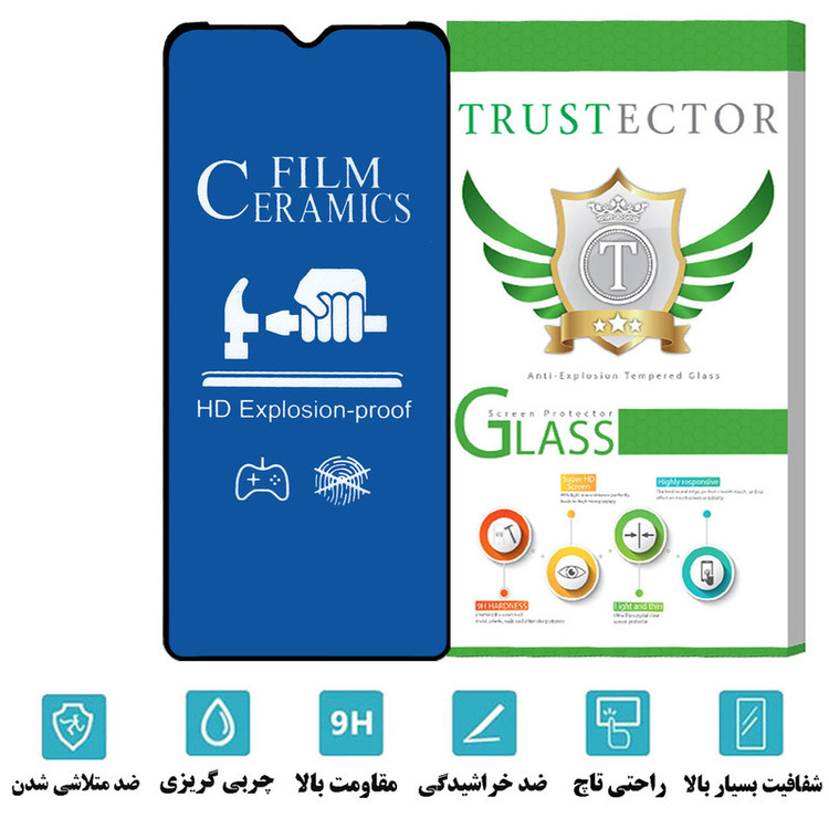 محافظ صفحه نمایش سرامیکی مات تراستکتور مدل CRMBLUET مناسب برای گوشی موبایل سامسونگ Galaxy A10s