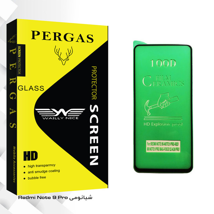 محافظ صفحه نمایش سرامیکی وایلی نایس مدل Pergas Glass مناسب برای گوشی موبایل شیائومی Redmi Note 9 Pro