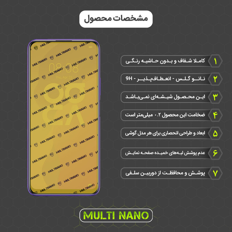 محافظ صفحه نمایش مولتی نانو مدل X-SFC مناسب برای گوشی موبایل هوآوی Nova 7 SE به همراه برچسب پوششی