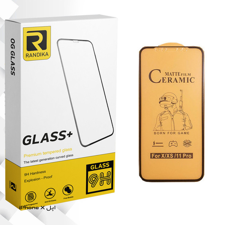 محافظ صفحه نمایش سرامیکی راندیکا مدل GLD مناسب برای گوشی موبایل اپل iPhone X