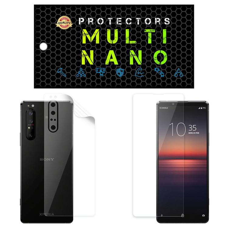 محافظ صفحه نمایش مولتی نانو مدل X-SFT مناسب برای گوشی موبایل سونی Xperia 1 II به همراه محافظ پشت گوشی