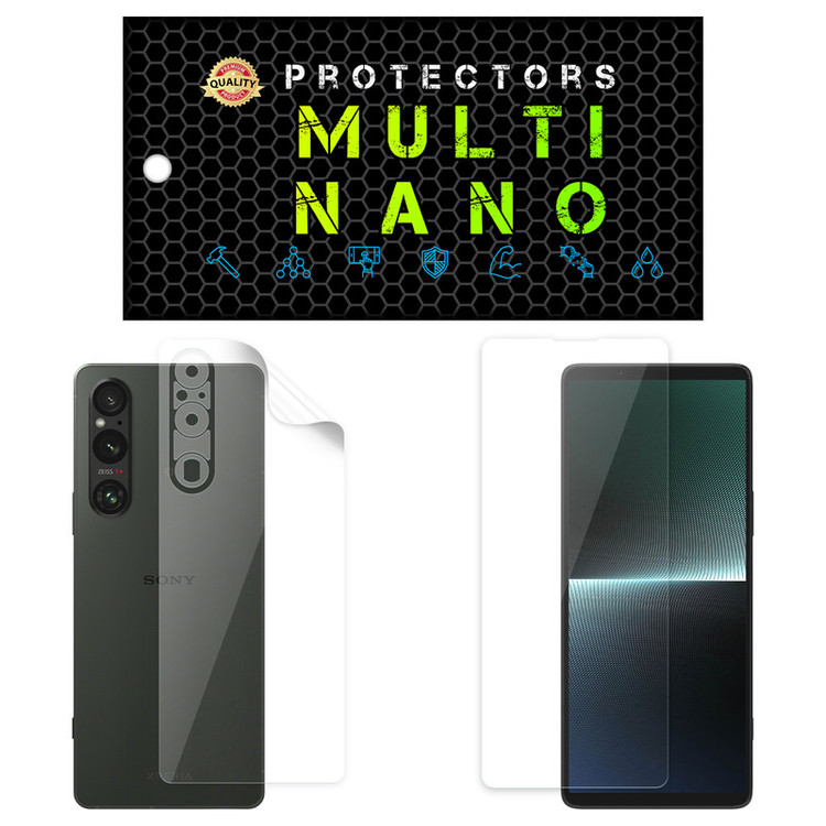 محافظ صفحه نمایش مولتی نانو مدل X-SFT مناسب برای گوشی موبایل سونی Xperia 1 Vبه همراه محافظ پشت