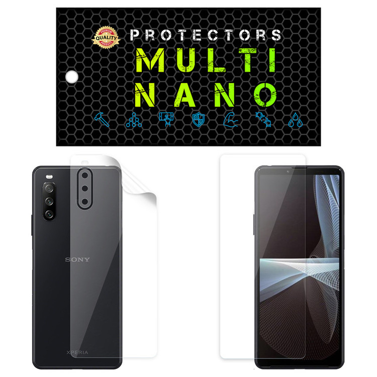 محافظ صفحه نمایش مولتی نانو مدل X-SFT مناسب برای گوشی موبایل سونی Xperia 10 III Lite به همراه محافظ پشت