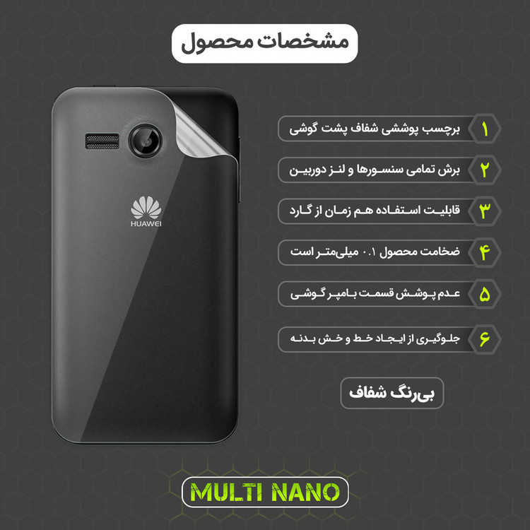 محافظ صفحه نمایش مولتی نانو مدل X-SFT مناسب برای گوشی موبایل هوآوی Ascend Y221 به همراه محافظ پشت