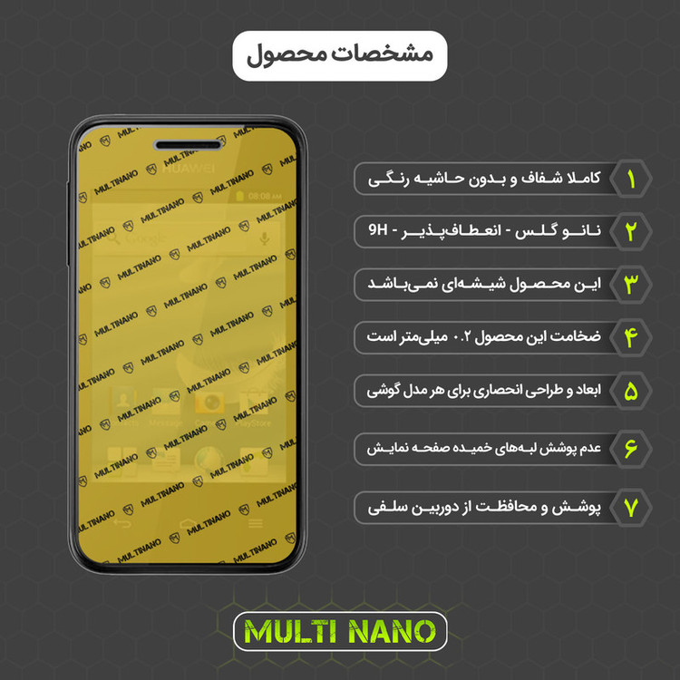 محافظ صفحه نمایش مولتی نانو مدل X-SFT مناسب برای گوشی موبایل هوآوی Ascend Y221 به همراه محافظ پشت