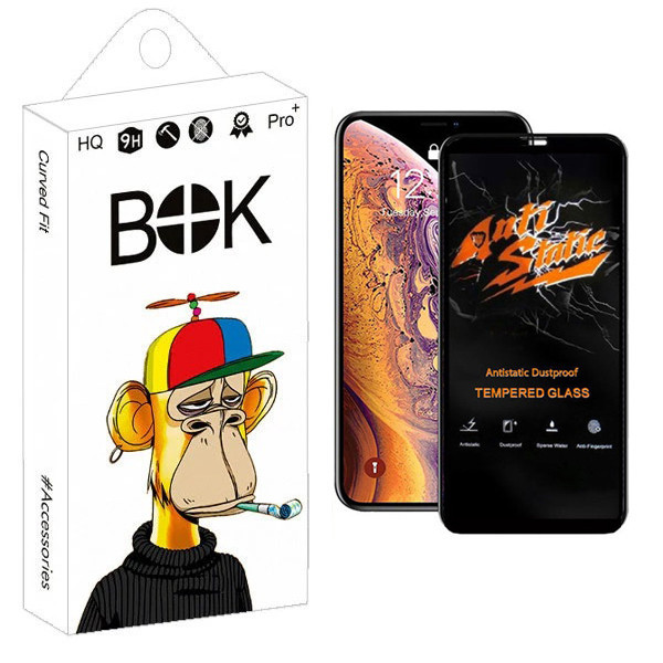 محافظ صفحه نمایش بوک مدل Carbon Antistatic مناسب برای گوشی موبایل اپل iPhone X / XS / 11 Pro