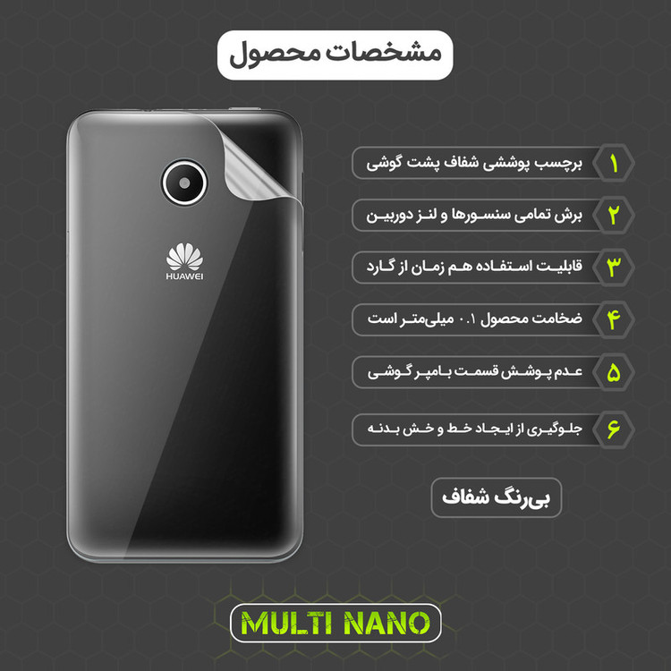 محافظ صفحه نمایش مولتی نانو مدل X-SFT مناسب برای گوشی موبایل هواوی Ascend Y330 به همراه محافظ پشت