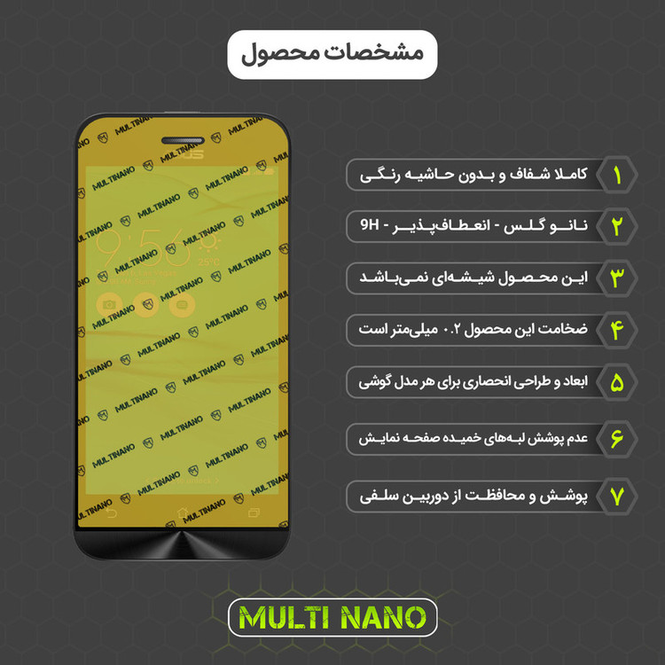 محافظ صفحه نمایش مولتی نانو مدل X-SFG مناسب برای گوشی موبایل ایسوس Zenfone Go 4.5 in ZB450KL / ZB452KG به همراه برچسب پوششی