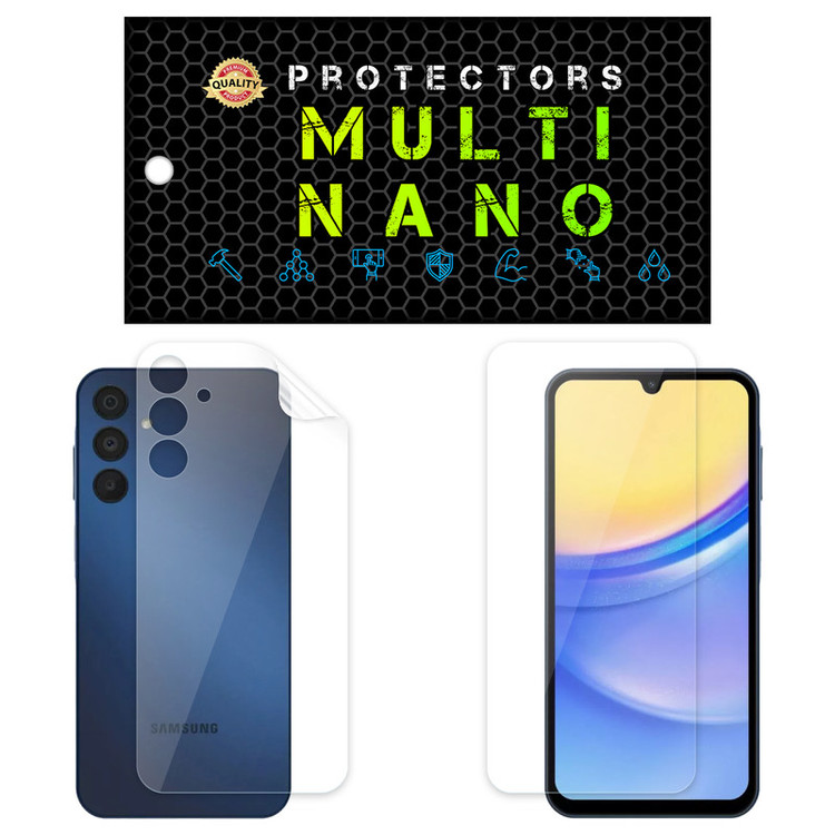 محافظ صفحه نمایش مولتی نانو مدل X-SFT مناسب برای گوشی موبایل سامسونگ Galaxy A15 به همراه محافظ پشت گوشی
