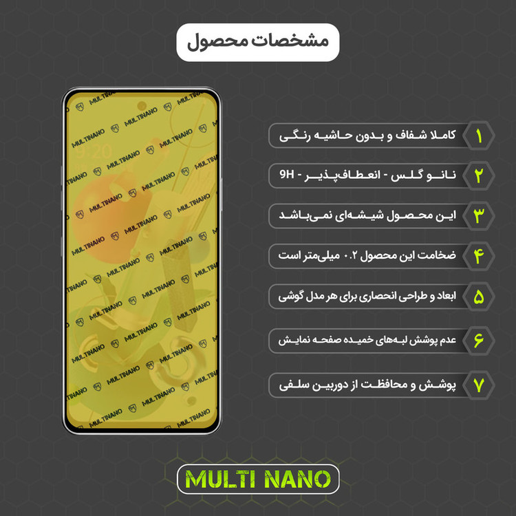 محافظ صفحه نمایش مولتی نانو مدل X-SFT مناسب برای گوشی موبایل ال جی Q92 5G به همراه محافظ پشت