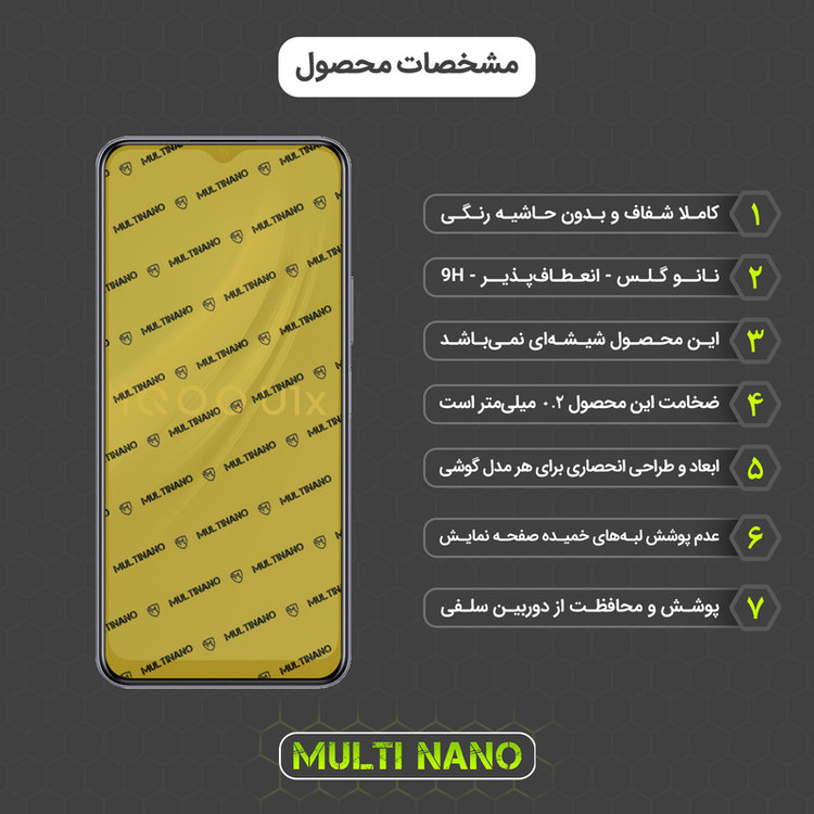 محافظ صفحه نمایش مولتی نانو مدل X-SFT مناسب برای گوشی موبایل ویوو Y30 China به همراه محافظ پشت