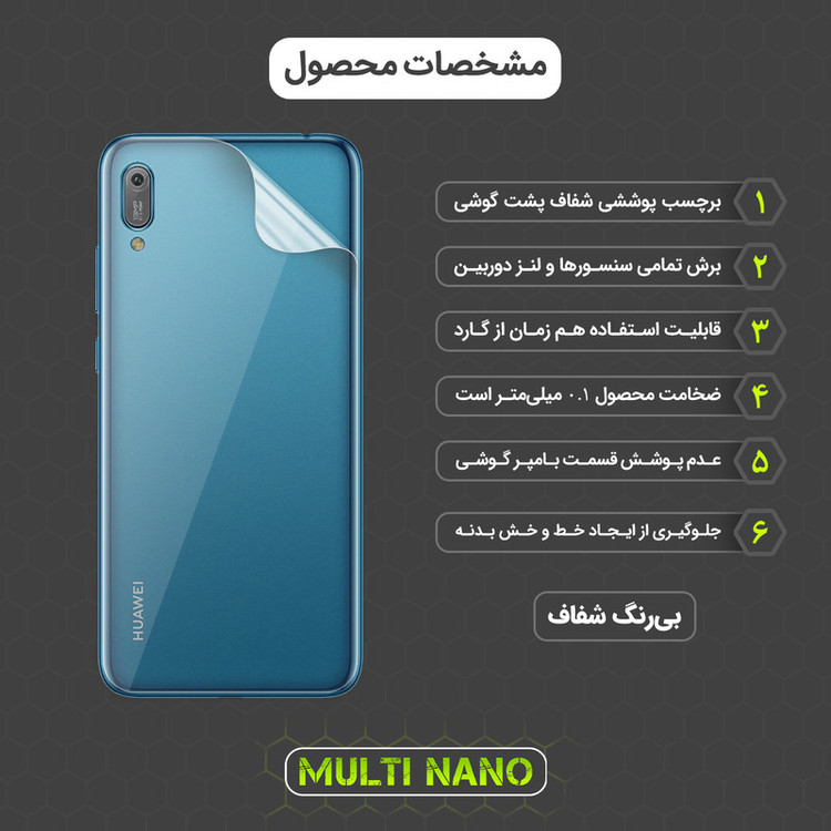 محافظ صفحه نمایش مولتی نانو مدل X-SFT مناسب برای گوشی موبایل هوآوی Enjoy 9E به همراه محافظ پشت