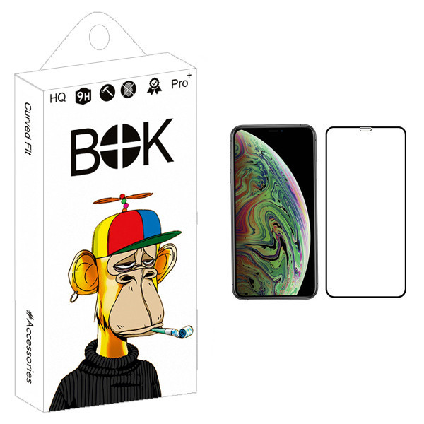 محافظ صفحه نمایش بوک مدل +HD مناسب برای گوشی موبایل اپل iPhone XS