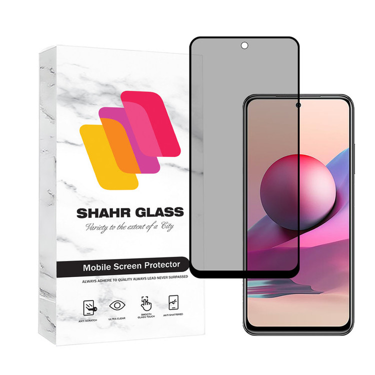 محافظ صفحه نمایش سرامیکی حریم شخصی شهر گلس مدل CERPRIVS مناسب برای گوشی موبایل شیائومی Redmi Note 10 4G / Note 10S / Note 11 4G / Note 11s / Poco M4 Pro 4G / Poco M5s