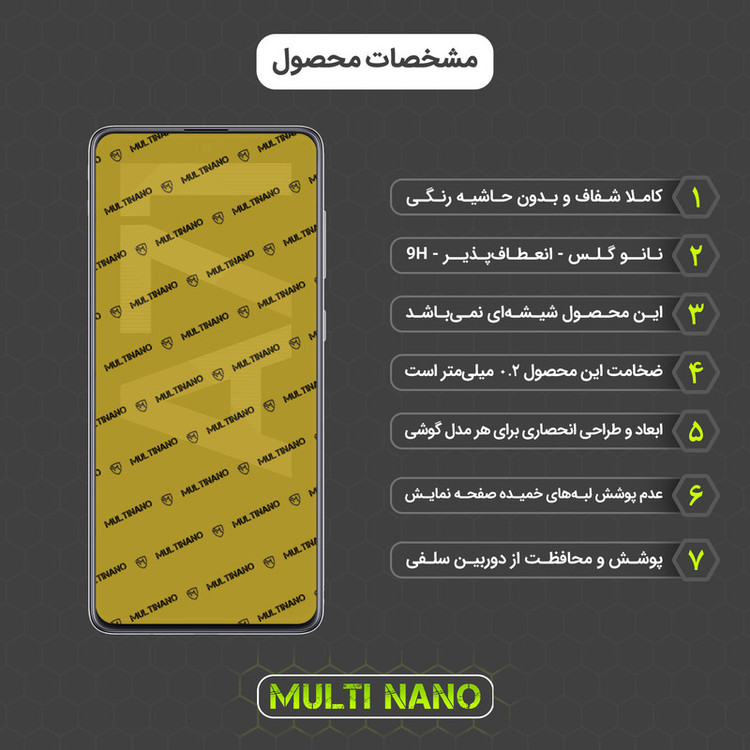 محافظ صفحه نمایش مولتی نانو مدل X-SFC مناسب برای گوشی موبایل سامسونگ Galaxy A71 به همراه برچسب پوششی