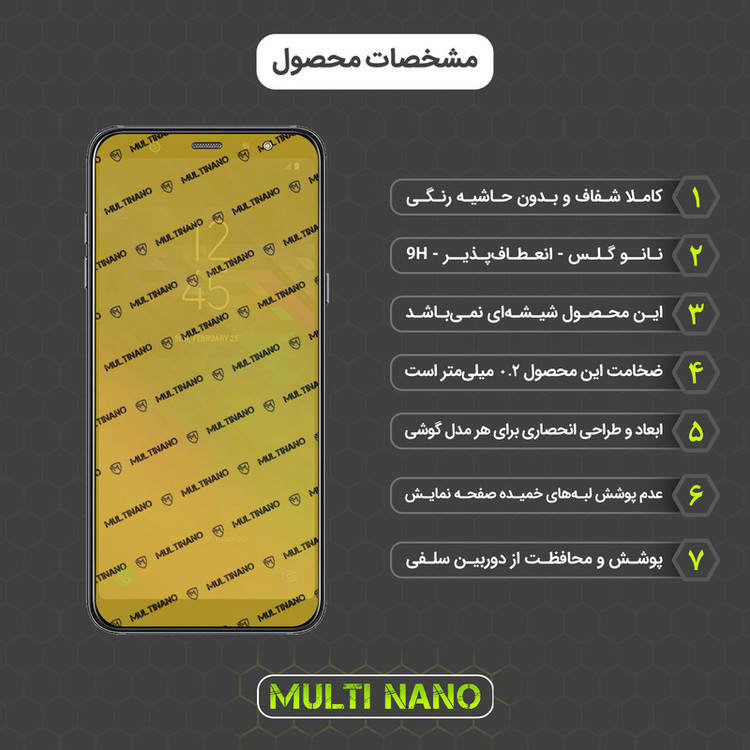 محافظ صفحه نمایش مولتی نانو مدل X-SFC مناسب برای گوشی موبایل سامسونگ Galaxy A6 Plus 2018 به همراه برچسب پوششی