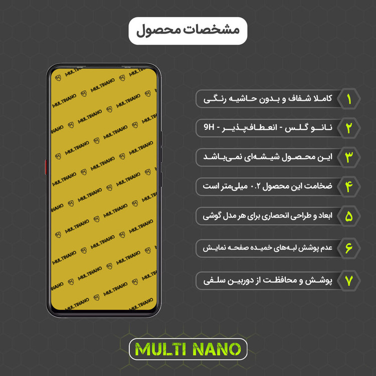 محافظ صفحه نمایش مولتی نانو مدل X-S2N مناسب برای گوشی موبایل تکنو Pova بسته دو عددی