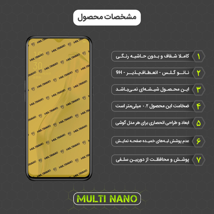محافظ صفحه نمایش مولتی نانو مدل X-SFT مناسب برای گوشی موبایل اوپو A8 به همراه محافظ پشت