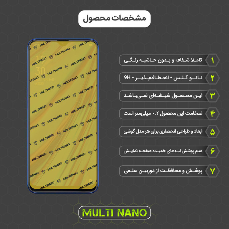 محافظ صفحه نمایش مولتی نانو مدل X-SFT مناسب برای گوشی موبایل اوپو F11 به همراه محافظ پشت
