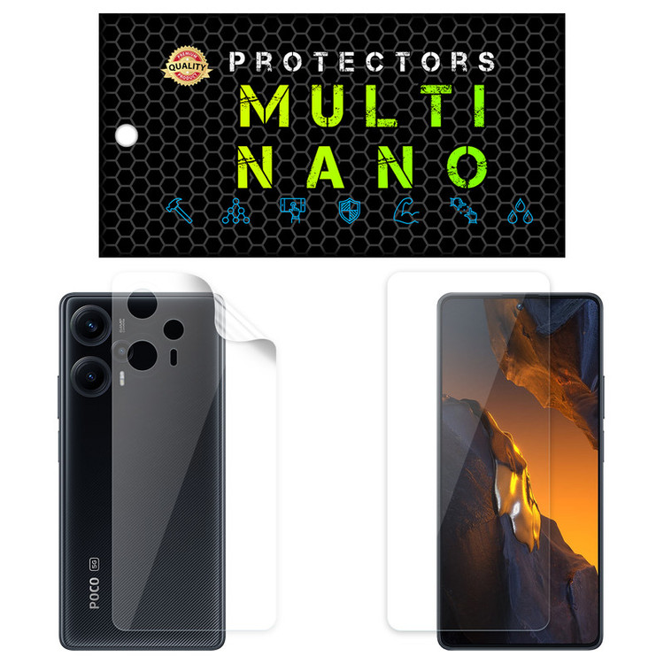 محافظ صفحه نمایش مولتی نانو مدل X-SFT مناسب برای گوشی موبایل شیائومی Redmi Note 12 Turbo به همراه محافظ پشت