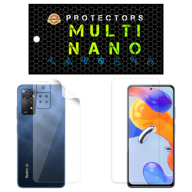 محافظ صفحه نمایش مولتی نانو مدل X-SFT مناسب برای گوشی موبایل شیائومی Redmi Note 11E Pro به همراه محافظ پشت