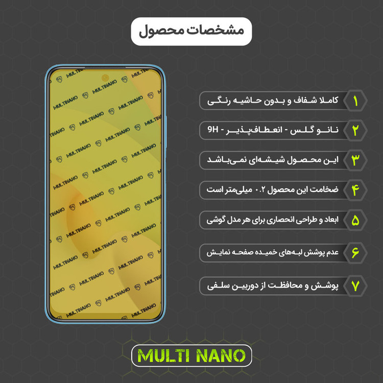 محافظ صفحه نمایش مولتی نانو مدل X-SFT مناسب برای گوشی موبایل شیائومی Redmi 10 به همراه محافظ پشت