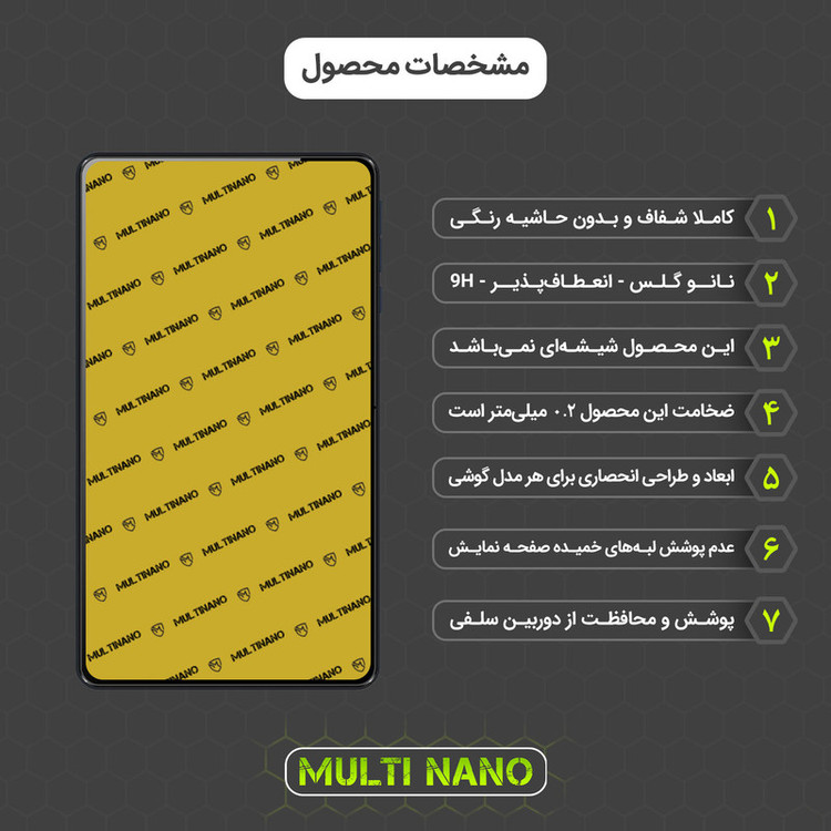 محافظ صفحه نمایش مولتی نانو مدل X-S1N مناسب برای تبلت یز EPIC 3