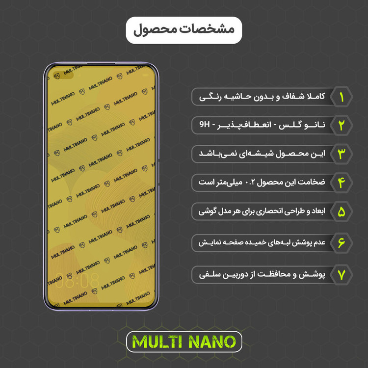 محافظ صفحه نمایش مولتی نانو مدل X-SFT مناسب برای گوشی موبایل هوآوی Nova 6 5G به همراه محافظ پشت