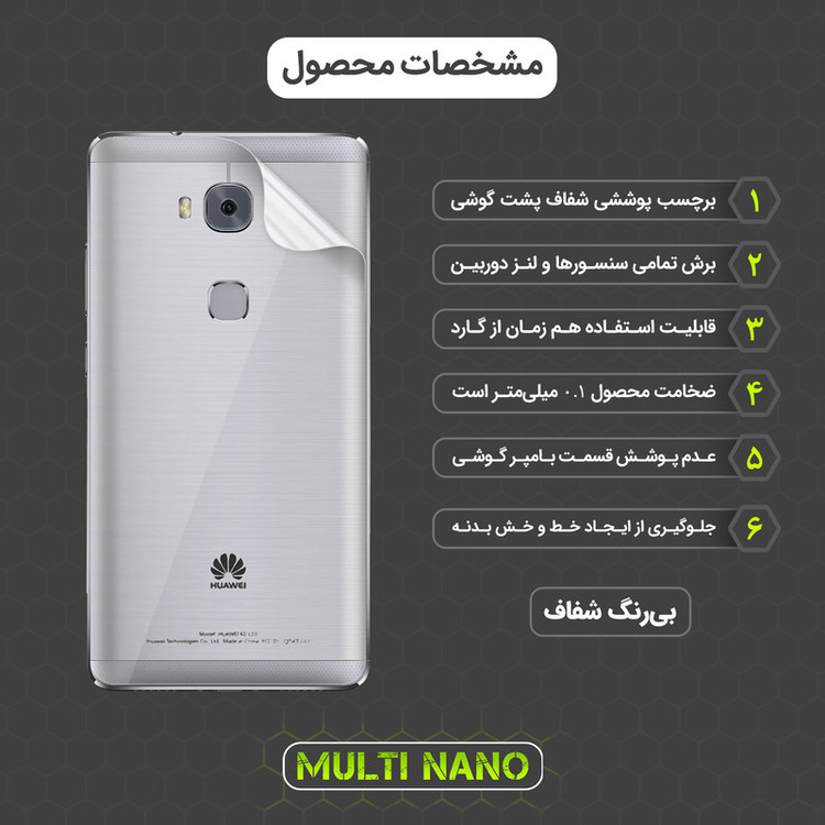 محافظ صفحه نمایش مولتی نانو مدل X-SFT مناسب برای گوشی موبایل آنر 5X به همراه محافظ پشت