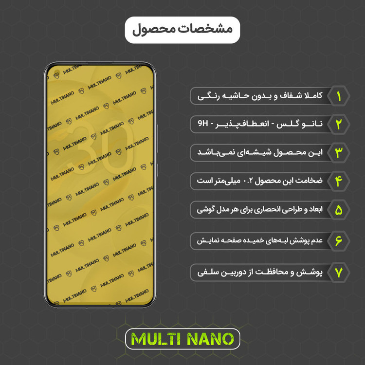 محافظ صفحه نمایش مولتی نانو مدل X-SFT مناسب برای گوشی موبایل آنر 30 به همراه محافظ پشت