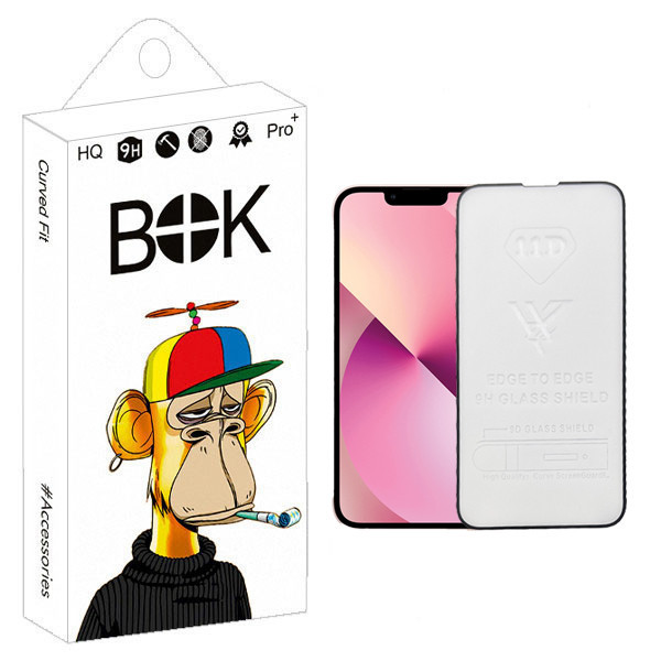 محافظ صفحه نمایش شیشه ای بوک مدل Full Guard مناسب برای گوشی موبایل اپل iPhone 13 Mini