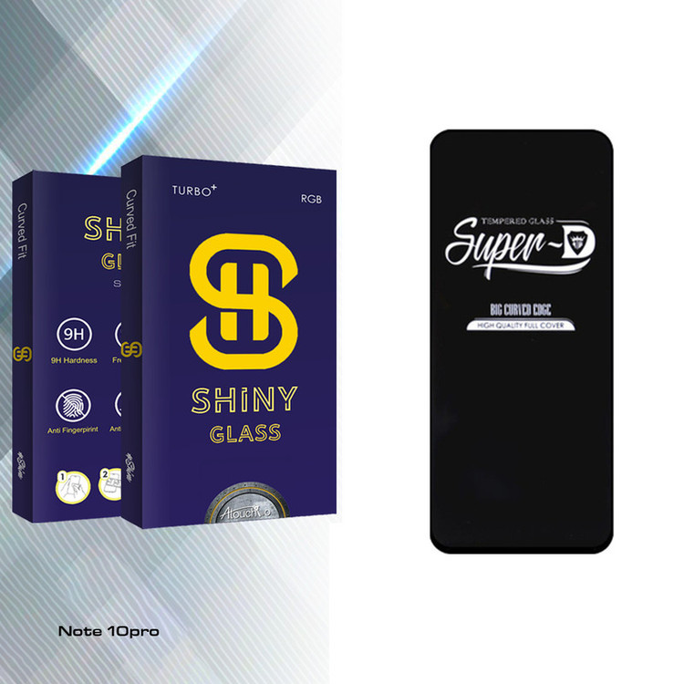محافظ صفحه نمایش آتوچبو مدل Shiny GlassSuper D مناسب برای گوشی موبایل شیائومی Note 10pro